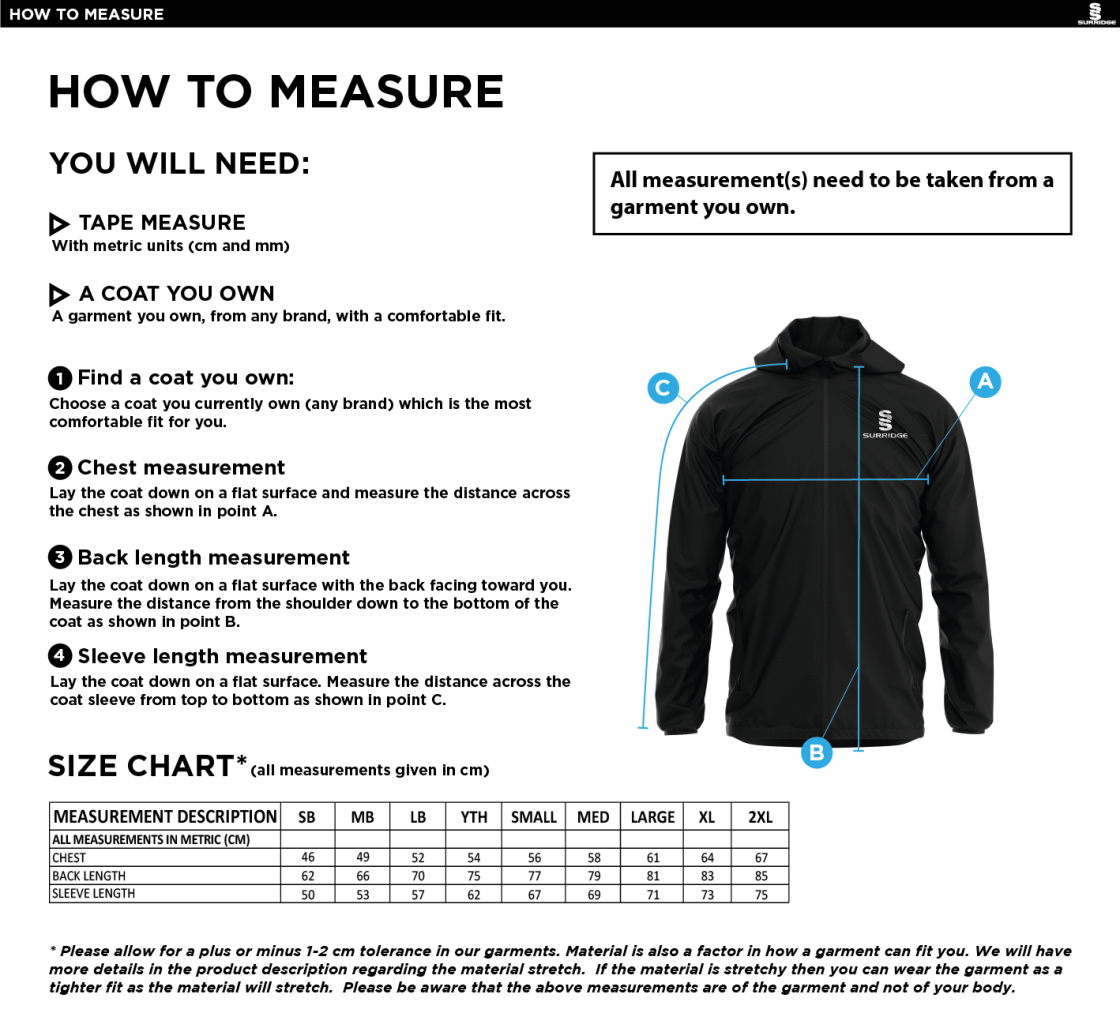 Women's/Junior - Dual Elite 1/4 Zip Hoody / Rain Jacket : Black - Size Guide