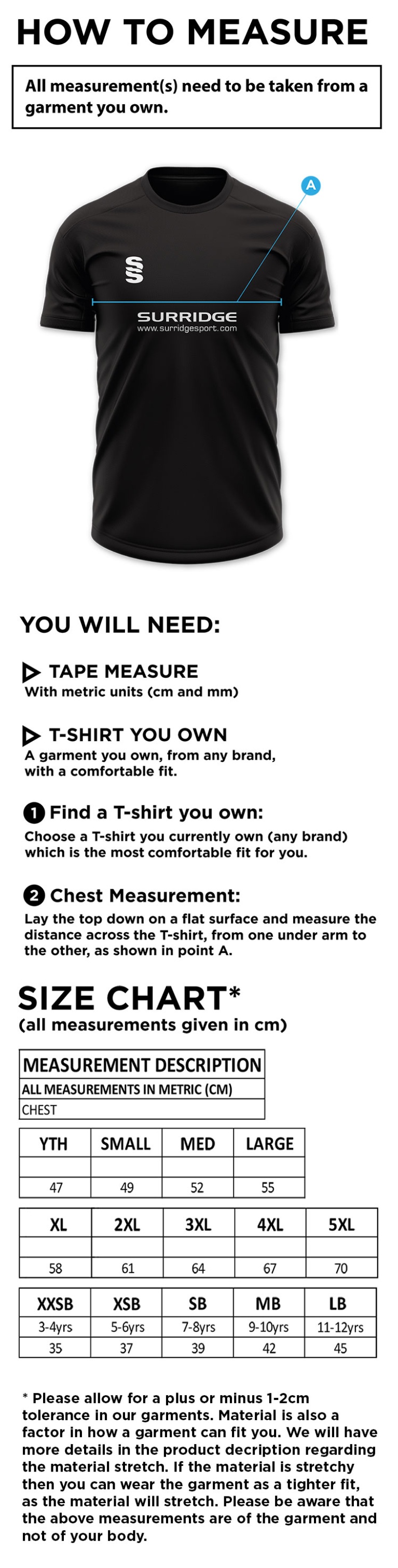 Unisex Fit Dual Games Shirt : Bottle - Size Guide